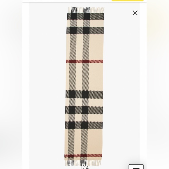 NEW $1,050 Burberry Jumbo Check Textured Wool Scarf - Picture 9 of 14